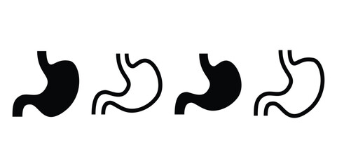 Obraz premium Set of Stomach logo. Simple vector logo design for medical human health.