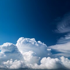 white clouds against blue sky background