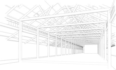 Fototapeta premium 3D illustration of building project