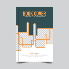 Creative, modern and abstract style book cover, colorful book cover, new annual report, print-ready business cover design, editable file print-ready template