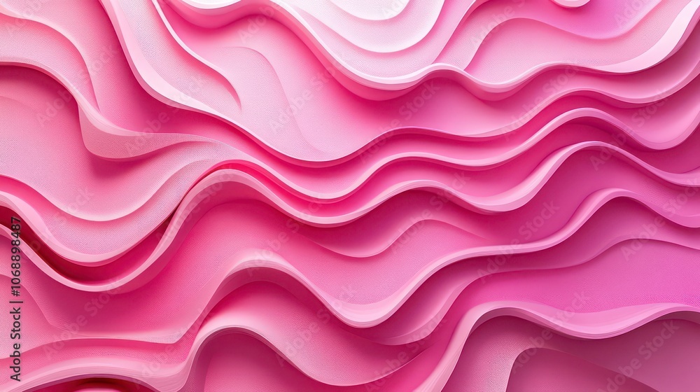 Poster a textured abstract design featuring flowing pink waves.