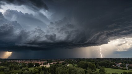 Dramatic Storm Clouds Gathering Across a Brooding Sky