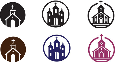 Church Vector, Church Silhouette, Church icon set, Church logo ,Vector illustration, Vector Graphic, EPS 10 , clip art work,Church Icon Vector - Minimalist and Elegant Design for Religious Themes