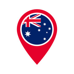 Australia flag location icon