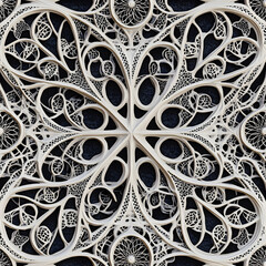 Black and white geometric seamless pattern for vintage decor