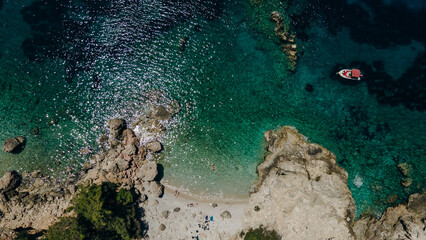 Kabak Bay Drone Photo, Aegean Sea Fethiye, Mugla Turkey
