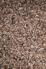 Crushed gravel texture top view