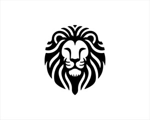 Lion logo design vector template. Lion head logo design icon symbol vector illustration