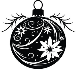 Christmas ball, Christmas bauble, christmas ball icon vector illustration