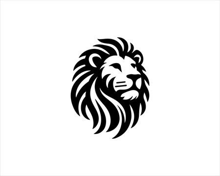 Lion logo design vector template. Lion head logo design icon symbol vector illustration