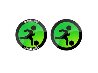 Adesivo Soccer Boy Shot Vector