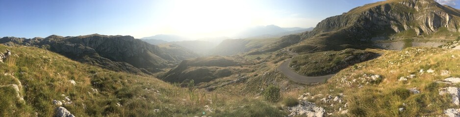Panoramic View of Mountain Valleys in Durmitor, Montenegro