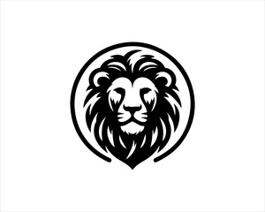 Lion logo design vector template. Lion head logo design icon symbol vector illustration