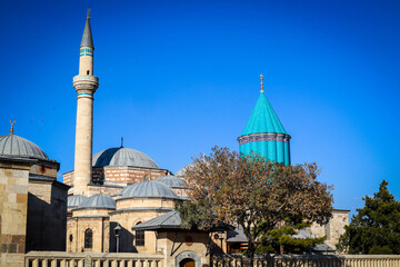 Building of Mevlana Museum Mosque in Konya Turkey