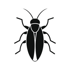 Simple Cockroach Icon Vector Illustration - Minimal Animal Logo Design