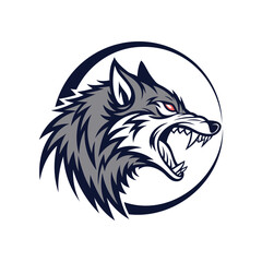 Evil Wolf Face Vector Logo Illustration Art for Unique Branding.