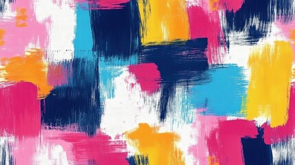 Brushed painted abstract background seamless pattern vibrant colors for textile and interior design