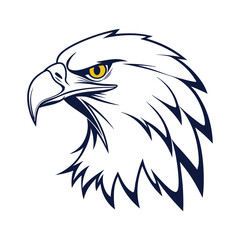 Eagle Face Icon Vector Illustration Art for Wildlife and Nature-Inspired Design