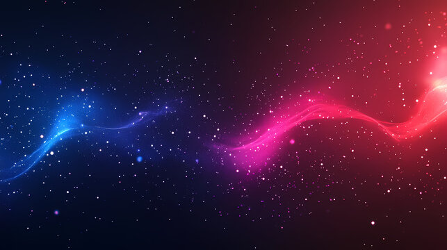 Grainy gradient of cosmic reds to deep blues captures the essence of a nebulous galaxy, full of mystery and wonder. Cosmic. Illustration