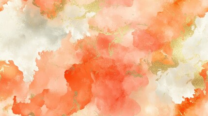 Seamless tie and dye pattern featuring coral gold and white liquid inks perfect for urban abstract wallpaper decor