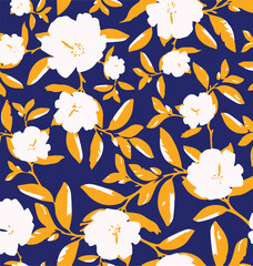 botanical floral vector seamless pattern with roses herbs and leaves big set background with flowers