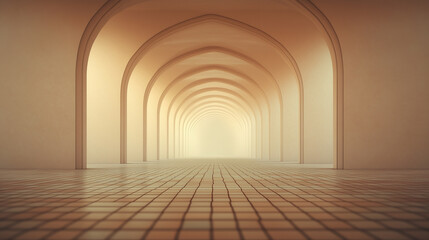 A long, narrow hallway with a lot of empty space