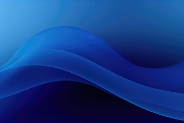 Fototapeta premium Serene Blue Wavy Abstract Design