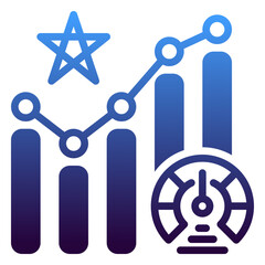 Performance icon, gradient icon style