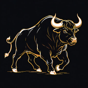 recommend clip art: 荒々しい牛