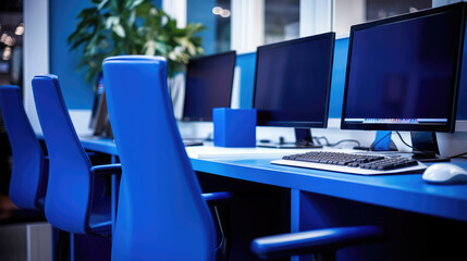 Modern Office Workstations Ready for Business