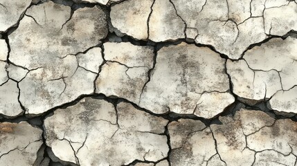 Fototapeta premium Seamless pattern of an old grunge weathered wall with cracks and stains ideal for backgrounds in design projects