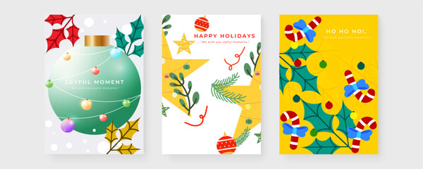 Festive Christmas Card Designs With Modern Graphic Illustrations