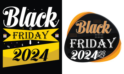 Blacek Friday 2024 Typography T-Shirt Design