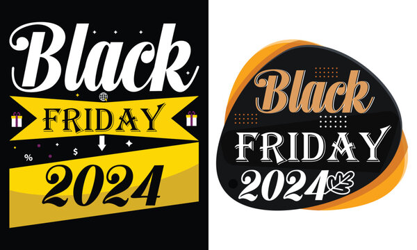 Blacek Friday 2024 Typography T-Shirt Design