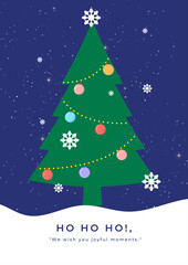 Joyful Celebration Graphic With Colorful Chrismast Element. Ideal for festive and celebratory themes, conveying positivity and happiness