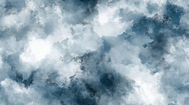 Seamless pattern featuring gray washed tie dye white smoke textures and artistic frost graffiti elements for modern design applications