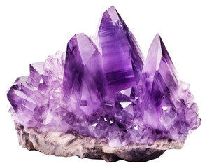 Fototapeta premium PNG Amethyst crystal gemstone mineral jewelry.