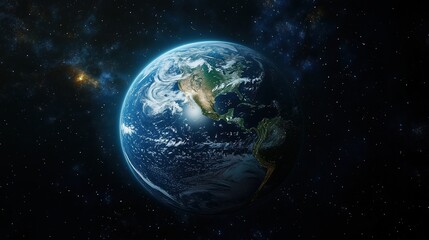 Fototapeta premium Blue Marble Earth's Cosmic Portrait