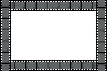 Film strip frame isolated on white background. Vector illustration