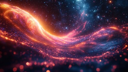 Obraz premium Celestial Waves Cosmic Tapestry of Light