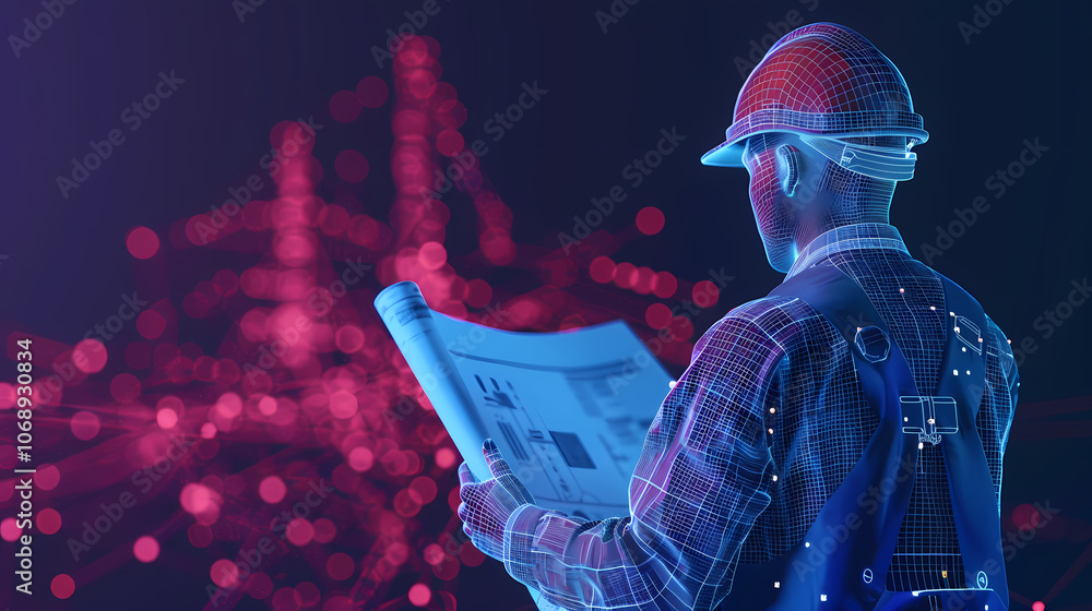 Poster 3d render of a person in a mask generated ai