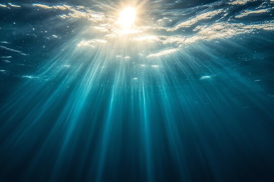 Eau de l'oc&eacute;an avec reflets de soleil..