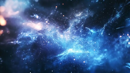 Obraz premium Abstract blue and white energy flow. Great for technology, digital, futuristic, and space themes.