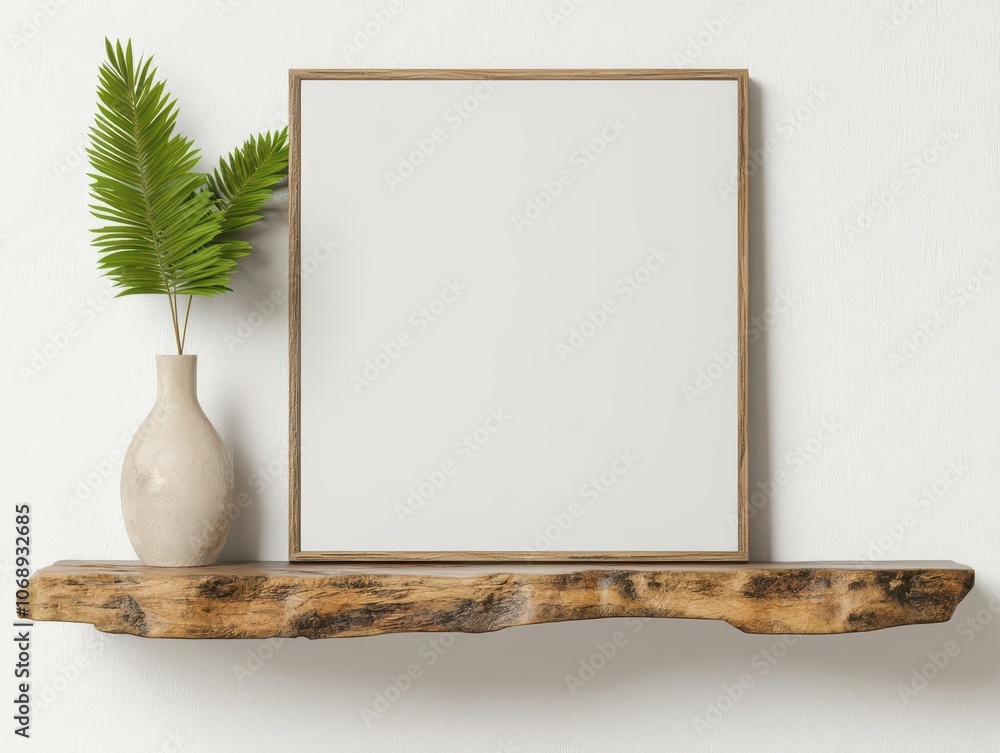 Poster create a stunning botanical decor mockup with a minimal frame for your space
