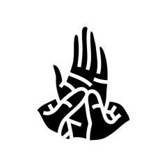 wrists massage therapy glyph icon vector. wrists massage therapy sign. isolated symbol illustration