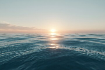 Horizon marin au coucher de soleil..