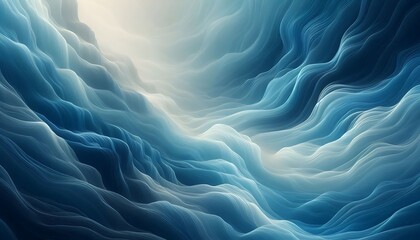 Flowing shades of ocean mist blues background, Generative AI