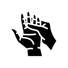 fingers massage therapy glyph icon vector. fingers massage therapy sign. isolated symbol illustration