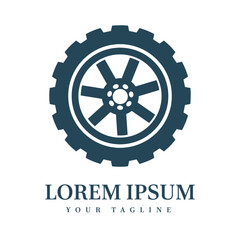 Robust Mechanical Wheel Design Ideal for Automotive, Engineering, Manufacturing, and Machinery Brand Identity