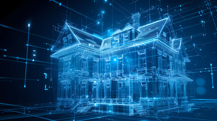 abstract architectural background Generated AI 